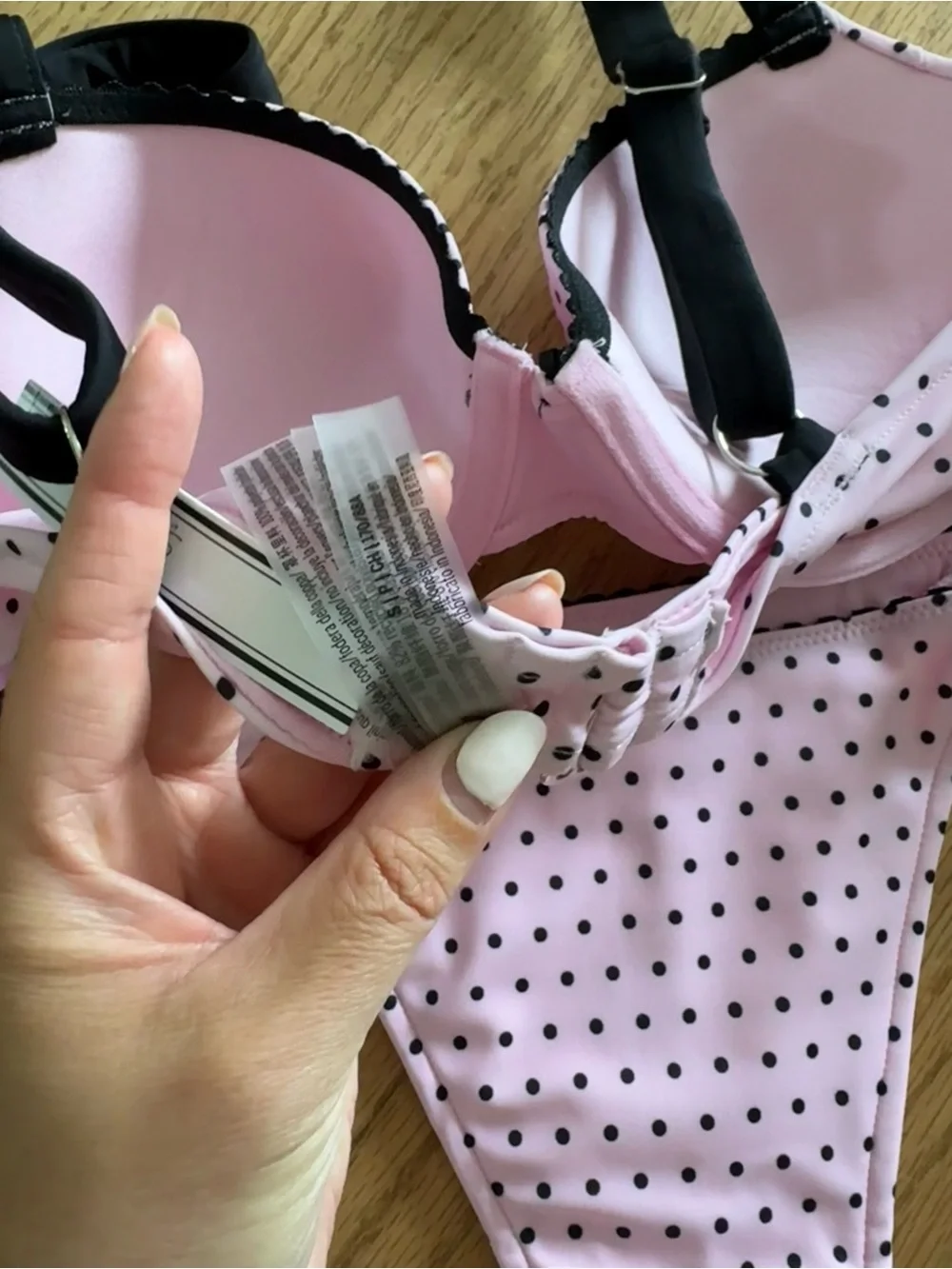 Frankie's Bikinis Pink Polka Dot Tie-Side Bikini Set